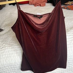 Brand New Velvet Cow-Neck Tank Top